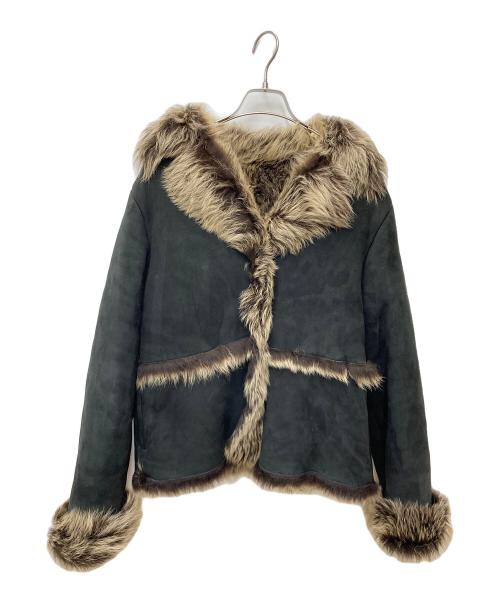 LOUNIE（ルーニー）LOUNIE (ルーニー) ムートンファージャケット ブラック サイズ:40の古着・服飾アイテム