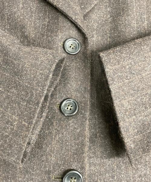 MaxMara（マックスマーラ）MaxMara (マックスマーラ) ストライプスカートセットアップ ブラウン サイズ:42の古着・服飾アイテム