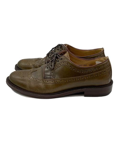 ブランド表記なし（ブランド表記ナシ）ブランド表記なし (ブランド表記ナシ) ウィングチップシューズ 2042 1001 オリーブ サイズ:25.5の古着・服飾アイテム