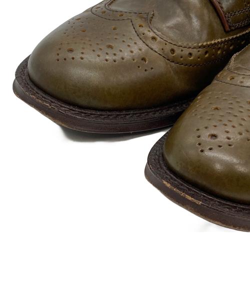 ブランド表記なし（ブランド表記ナシ）ブランド表記なし (ブランド表記ナシ) ウィングチップシューズ 2042 1001 オリーブ サイズ:25.5の古着・服飾アイテム