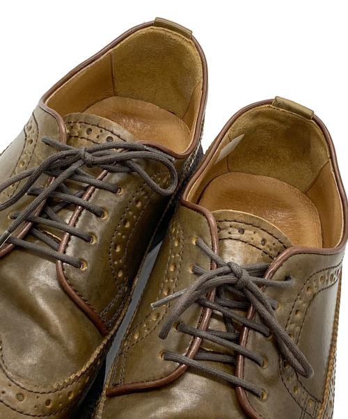 ブランド表記なし（ブランド表記ナシ）ブランド表記なし (ブランド表記ナシ) ウィングチップシューズ 2042 1001 オリーブ サイズ:25.5の古着・服飾アイテム