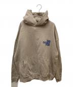 TAIN DOUBLE PUSHタイン ダブルプッシュ）の古着「TAIN SWEAT HEAVY HOODIE 21TN-PK43」｜ベージュ