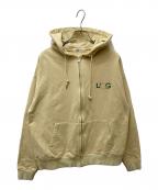 UGGアグ）の古着「スイッチングロゴ ジップアップ 21SS-UGTP09 フーディー」｜ベージュ