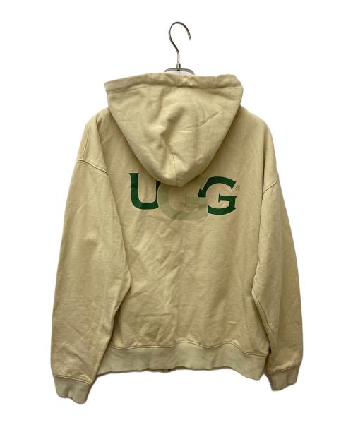 UGG（アグ）UGG (アグ) スイッチングロゴ ジップアップ 21SS-UGTP09 フーディー ベージュ サイズ:Lの古着・服飾アイテム