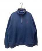 POLO RALPH LAURENポロ・ラルフローレン）の古着「ハーフジップスウェット」｜ネイビー