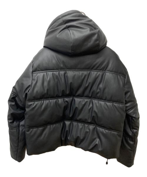 ZARA（ザラ）ZARA (ザラ) フェイクレザー中綿ジャケット 3046/210/800 ブラック サイズ:Mの古着・服飾アイテム