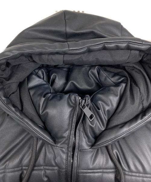 ZARA（ザラ）ZARA (ザラ) フェイクレザー中綿ジャケット 3046/210/800 ブラック サイズ:Mの古着・服飾アイテム