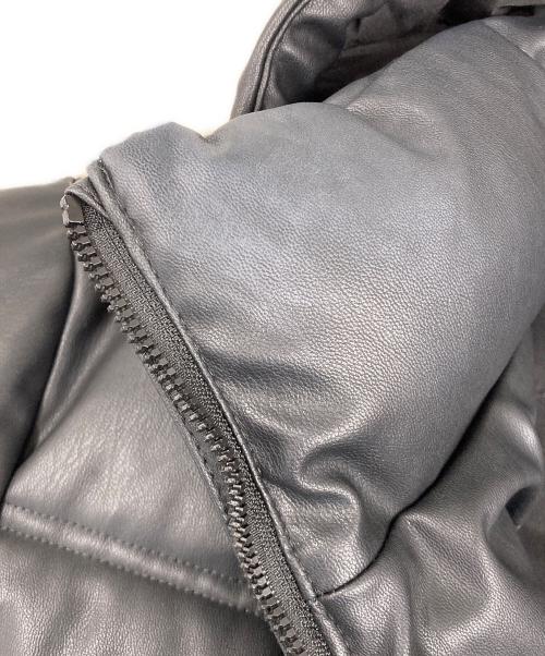 ZARA（ザラ）ZARA (ザラ) フェイクレザー中綿ジャケット 3046/210/800 ブラック サイズ:Mの古着・服飾アイテム