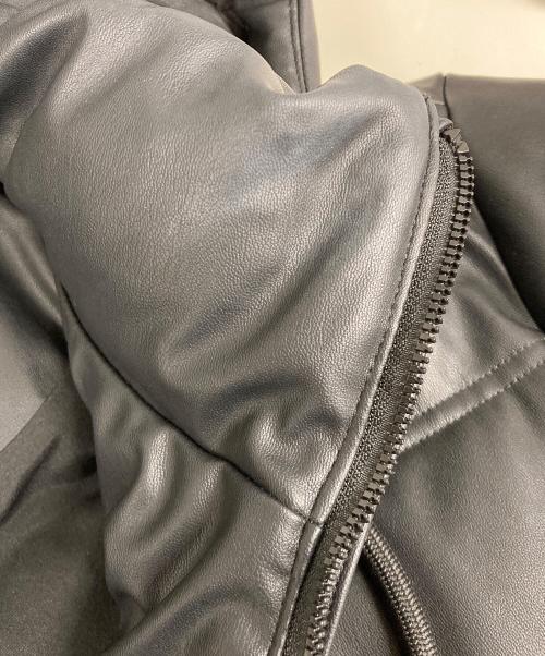 ZARA（ザラ）ZARA (ザラ) フェイクレザー中綿ジャケット 3046/210/800 ブラック サイズ:Mの古着・服飾アイテム