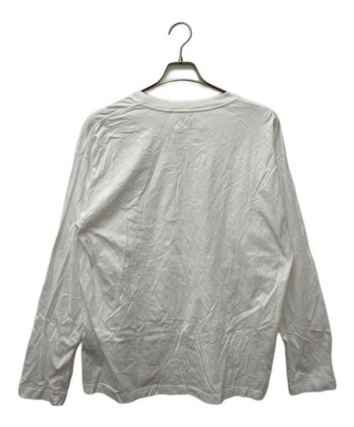 MM6 Maison Margiela（エムエムシックスメゾンマルジェラ）MM6 Maison Margiela (エムエムシックスメゾンマルジェラ) ジッププリントロングスリーブTシャツ　SH0GC0009 S23588 ホワイト サイズ:Mの古着・服飾アイテム