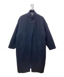 mizuiro-ind（ミズイロインド）の古着「ウールブレンド スタンドカラー コート」｜ネイビー