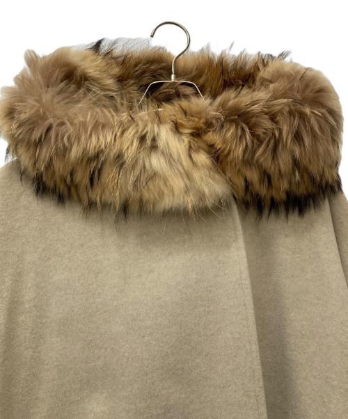 WEEKEND Max Mara（ウィークエンド マックスマーラ）WEEKEND Max Mara (ウィークエンド マックスマーラ) ファー付きフーデッドコート ベージュ サイズ:40の古着・服飾アイテム