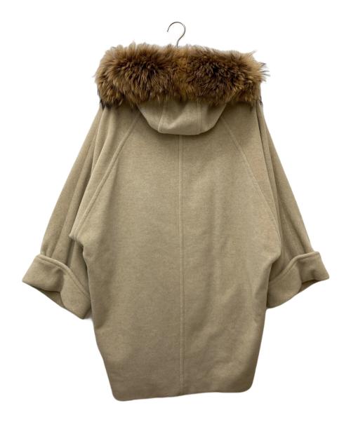 WEEKEND Max Mara（ウィークエンド マックスマーラ）WEEKEND Max Mara (ウィークエンド マックスマーラ) ファー付きフーデッドコート ベージュ サイズ:40の古着・服飾アイテム