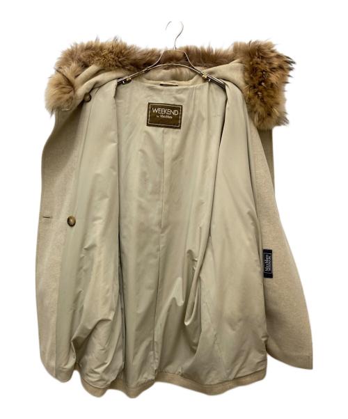 WEEKEND Max Mara（ウィークエンド マックスマーラ）WEEKEND Max Mara (ウィークエンド マックスマーラ) ファー付きフーデッドコート ベージュ サイズ:40の古着・服飾アイテム