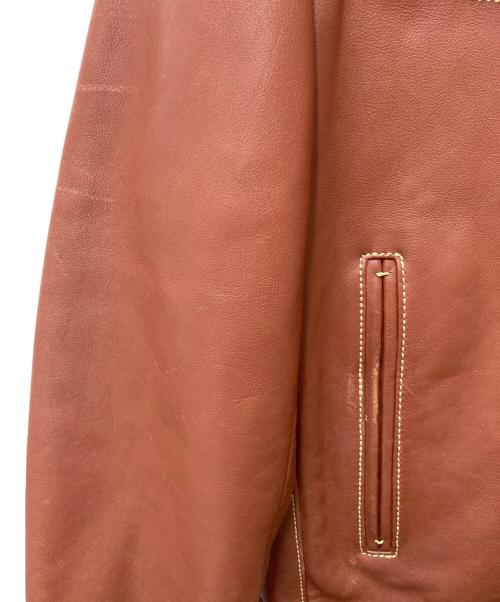 Paul Smith JEANS（ポールスミス ジーンズ）Paul Smith JEANS (ポールスミス ジーンズ) シングルライダースジャケット 473921 ブラウン サイズ:Lの古着・服飾アイテム