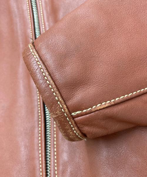 Paul Smith JEANS（ポールスミス ジーンズ）Paul Smith JEANS (ポールスミス ジーンズ) シングルライダースジャケット 473921 ブラウン サイズ:Lの古着・服飾アイテム