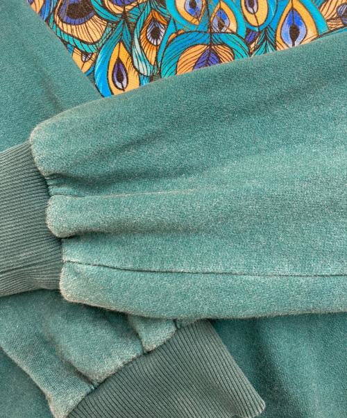 DOLCE & GABBANA（ドルチェ＆ガッバーナ）DOLCE & GABBANA (ドルチェ＆ガッバーナ) クジャク柄パーカー　G9OF9T/Fl79X エメラルドグリーン サイズ:48の古着・服飾アイテム