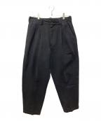Yohji Yamamoto pour hommeヨウジヤマモト プールオム）の古着「タックパンツ HF-P20-015」｜ブラック