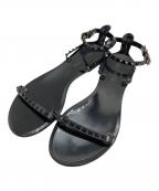 VALENTINO GARAVANIヴァレンティノ・ガラヴァーニ）の古着「ロックスタッズPVCストラップサンダル」｜ブラック