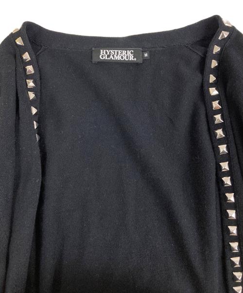 Hysteric Glamour（ヒステリックグラマー）Hysteric Glamour (ヒステリックグラマー) スタッズカーディガン 02183ND08 ブラック サイズ:Mの古着・服飾アイテム
