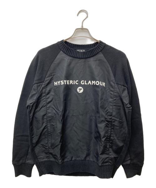 Hysteric Glamour（ヒステリックグラマー）Hysteric Glamour (ヒステリックグラマー) 切替スウェット　02203NS04 ブラック サイズ:Mの古着・服飾アイテム