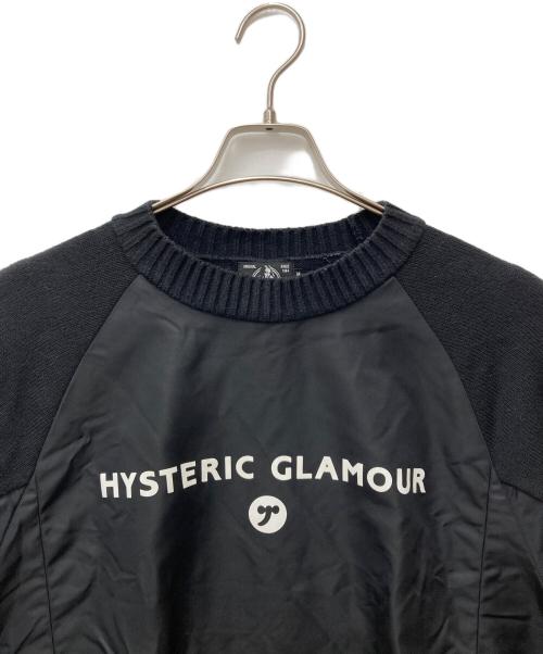 Hysteric Glamour（ヒステリックグラマー）Hysteric Glamour (ヒステリックグラマー) 切替スウェット　02203NS04 ブラック サイズ:Mの古着・服飾アイテム