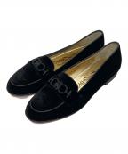 Salvatore Ferragamoサルヴァトーレ フェラガモ）の古着「ベロアパンプス」｜ネイビー