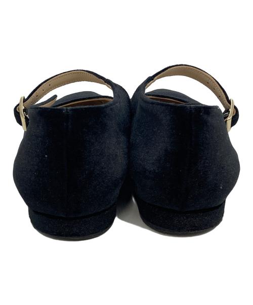 CORSO ROMA 9（コルソローマノーヴェ）CORSO ROMA 9 (コルソローマノーヴェ) VELVET SHOES UW46-ANNA83 ブラック サイズ:38の古着・服飾アイテム