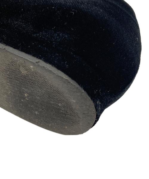 CORSO ROMA 9（コルソローマノーヴェ）CORSO ROMA 9 (コルソローマノーヴェ) VELVET SHOES UW46-ANNA83 ブラック サイズ:38の古着・服飾アイテム