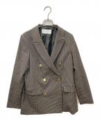 URBAN RESEARCHアーバンリサーチ）の古着「ダブルブレストブレザーチェックジャケット UR34-27C001」｜ブラウン