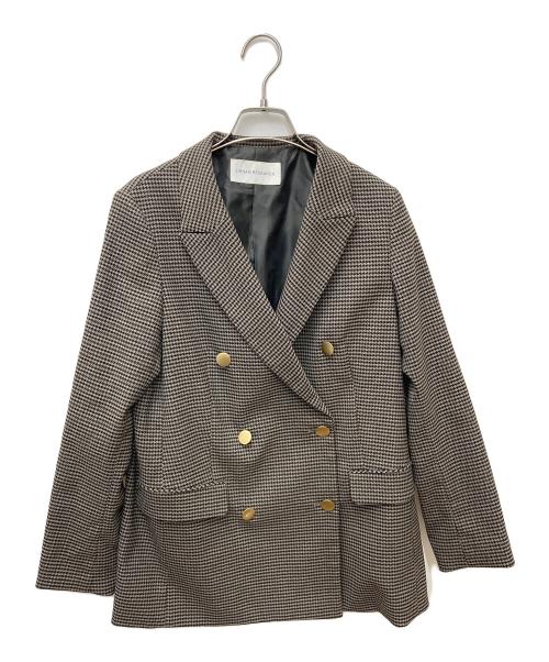 URBAN RESEARCH（アーバンリサーチ）URBAN RESEARCH (アーバンリサーチ) ダブルブレストブレザーチェックジャケット UR34-27C001 ブラウン サイズ:38の古着・服飾アイテム