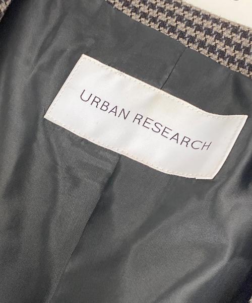 URBAN RESEARCH（アーバンリサーチ）URBAN RESEARCH (アーバンリサーチ) ダブルブレストブレザーチェックジャケット UR34-27C001 ブラウン サイズ:38の古着・服飾アイテム