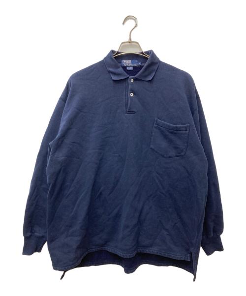 POLO RALPH LAUREN（ポロ・ラルフローレン）POLO RALPH LAUREN (ポロ・ラルフローレン) スウェットポロシャツ ネイビー サイズ:Mの古着・服飾アイテム