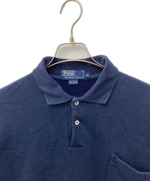 POLO RALPH LAUREN（ポロ・ラルフローレン）POLO RALPH LAUREN (ポロ・ラルフローレン) スウェットポロシャツ ネイビー サイズ:Mの古着・服飾アイテム