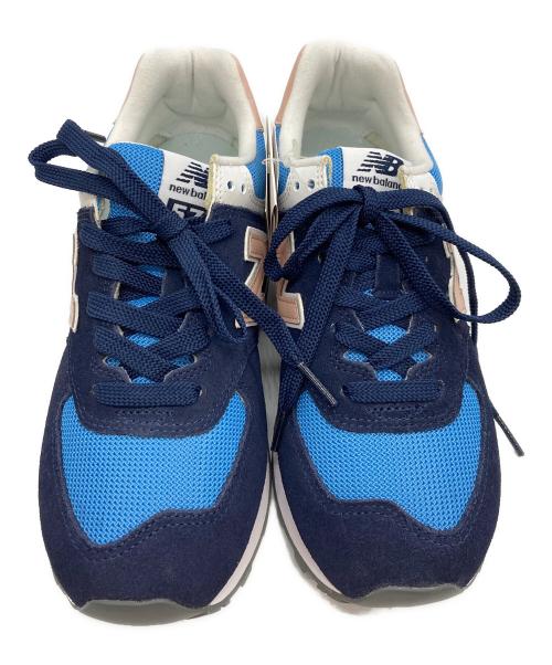 NEW BALANCE（ニューバランス）NEW BALANCE (ニューバランス) WL574WND ブルー×ピンク サイズ:24.5cm 未使用品の古着・服飾アイテム