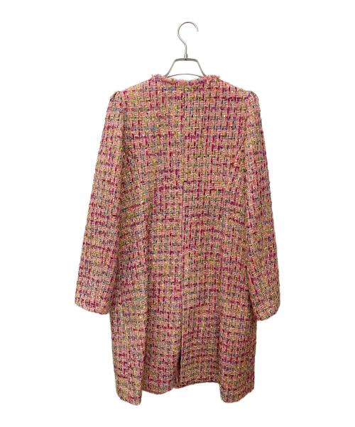 Mystrada（マイストラーダ）Mystrada (マイストラーダ) ツイードロングジャケット 32343821-2 ピンク サイズ:38の古着・服飾アイテム