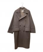 BEAUTY&YOUTHビューティーアンドユース）の古着「メルトンロングPコート　1625-144-4564」｜ブラウン