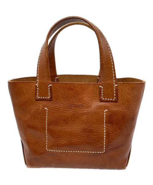 genten（ゲンテン）genten (ゲンテン) レザーハンドバッグ ブラウンの古着・服飾アイテム