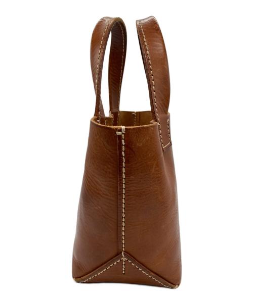 genten（ゲンテン）genten (ゲンテン) レザーハンドバッグ ブラウンの古着・服飾アイテム