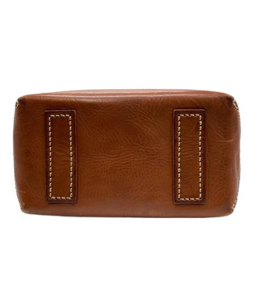 genten（ゲンテン）genten (ゲンテン) レザーハンドバッグ ブラウンの古着・服飾アイテム