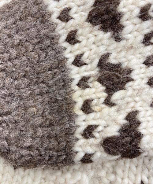 KANATA（カナタ）KANATA (カナタ) カウチンニットジャケット ブラウン サイズ:表記無しの古着・服飾アイテム