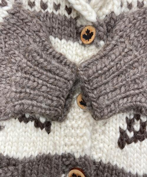 KANATA（カナタ）KANATA (カナタ) カウチンニットジャケット ブラウン サイズ:表記無しの古着・服飾アイテム