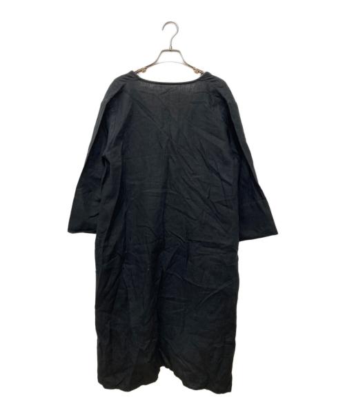 群言堂（グンゲンドウ）群言堂 (グンゲンドウ) リネンシャツワンピース ブラック サイズ:1の古着・服飾アイテム