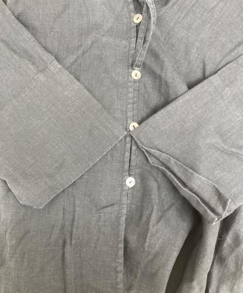 群言堂（グンゲンドウ）群言堂 (グンゲンドウ) リネンシャツワンピース ブラック サイズ:1の古着・服飾アイテム