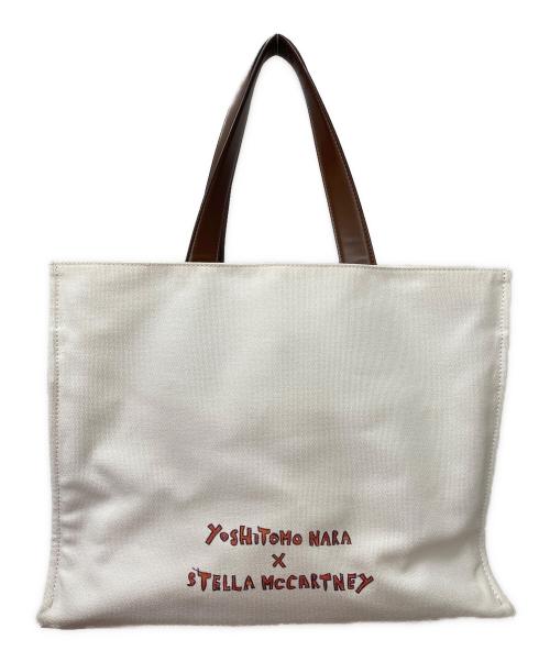 STELLA McCARTNEY（ステラマッカートニー）STELLA McCARTNEY (ステラマッカートニー) YOSHITOMO NARA (ヨシトモ ナラ) キャンバスコラボトートバッグ ホワイトの古着・服飾アイテム