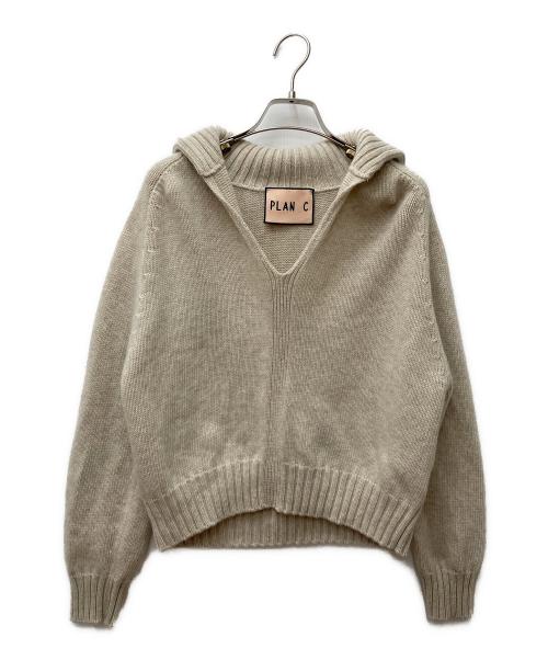 PLAN C（プランシー）PLAN C (プランシー) カシミヤ混セーラーカラーニット　PPCME50K00FW009 ベージュ サイズ:36の古着・服飾アイテム