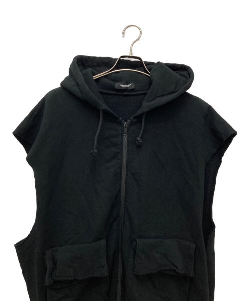 UNDERCOVER（アンダーカバー）UNDERCOVER (アンダーカバー) ノースリーブパーカー ブラック サイズ:4の古着・服飾アイテム
