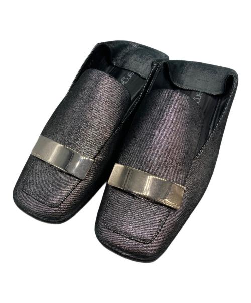 sergio rossi（セルジオロッシ）sergio rossi (セルジオロッシ) メタルプレートフラットシューズ　A77990 MCA301 グレー サイズ:23.5cm (36 1/2)の古着・服飾アイテム