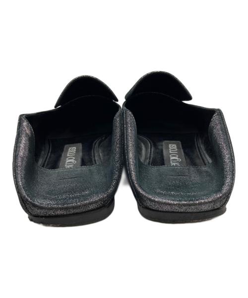 sergio rossi（セルジオロッシ）sergio rossi (セルジオロッシ) メタルプレートフラットシューズ　A77990 MCA301 グレー サイズ:23.5cm (36 1/2)の古着・服飾アイテム