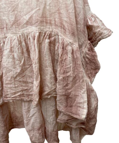 mizuiro-ind（ミズイロインド）mizuiro-ind (ミズイロインド) ピグメントダイフレアオーバー ピンク サイズ:Freeの古着・服飾アイテム